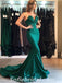 Elegant Satin V-Neck Sleeveless Mermaid Long Prom Dresses ,SFPD0270