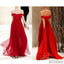 Off Shoulder Red Chiffon Long A-line Cheap Popular Prom Dresses, PD0543