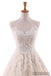 Ivory Lace Appliques A-line Tulle Wedding Dresses, Beaded Belt Wedding Dresses, WD0241