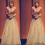 Taylor Swift Celebrity Inspired Sweetheart Gold Sequin Tulle Long Prom Dresses, PD0581