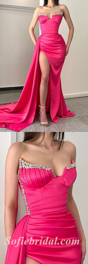 Sexy Sweetheart  Side Slit Mermaid Long Prom Dresses/Evening Dresse,SFPD0358