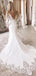 Mermaid Deep V-Neck Long Sleeves Cheap Wedding Dresses With Lace,SFWD0003