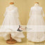 Ivory Lace Tulle Little Girl Dresses, Half Sleeves Hi-low Dresses, Flower Girl Dresses, FG088