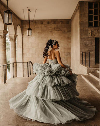 Tulle Ball Gown Sweetheart Spaghetti Strap Lace Up Wedding Dresses,SFWD0053