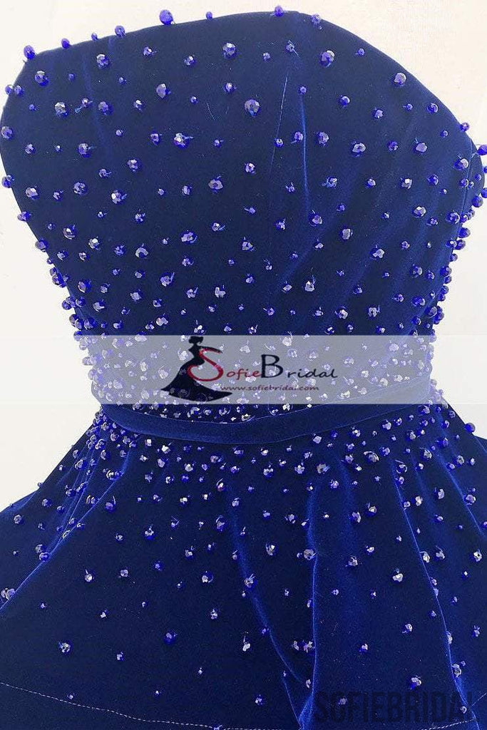 Navy Blue Straight Velvet Beaded Prom Dresses, Lovely Long Prom Dresses, Prom Dress, PD0461