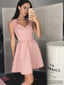 A-line Sleeveless Satin Simple Cheap Short Homecoming Dress, HD0174