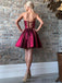 Strapless A-line Sleeveless Lace-up Back Short Homecoming Dress, HD0134