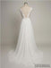 Backless See Through Cap Sleeve Lace Simple Cheap Beach Wedding Dresses, WD322