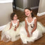 Ivory Tulle Flower Belt Flower Girl Dresses, Popular Little Girl Dresses, FG016