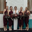 Halter Maroon Bridesmaid Dresses, Vintage Bridesmaid Dresses, Long Bridesmaid Dresses, PD0515