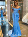 Sexy Satin Off Shoulder Sleeveless Mermaid Long Prom Dresses,SFPD0581