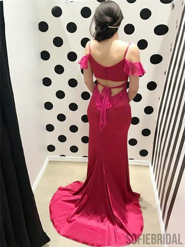 Simple Hot Pink Prom Dresses, Mermaid Prom Dresses, Long Prom Dresses, Cheap Prom Dresses, PD0645