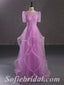 Elegant Sequin Top Tulle Bottom Beading Lace Up Back A-Line Long Prom Dresses,SFPD0348