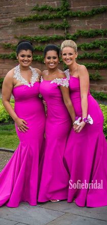 Sexy Mermaid Satin Floor-length Cheap Bridesmaid Dresses,SFWG00347
