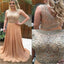 Sparkle Rhinestone Beaded Long A-line Chiffon Prom Dresses, PD0256