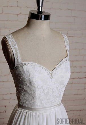 Sexy Open back Lace Straps  Cheap Beach Wedding Dresses Online, WD376