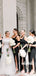 Simple Off Shoulder Mermaid Black Cheap Bridesmaid Dresses,SFWG0037