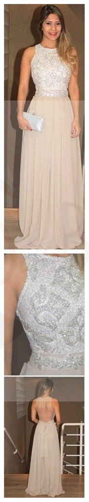 See Through Back Prom Dresses, Cheap Popular Evening Dresses, Long Prom Dress