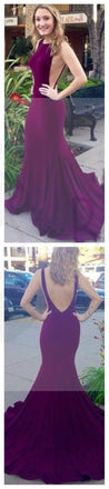 Elegant Backless Sexy Mermaid Evening Long Prom Dresses Online,PD0123