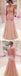 Dusty Pink Lace Mermaid Prom Dresses, Cheap Popular Long Tulle Prom Dresses