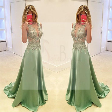 Deep V-Neck Prom Dresses, Stunning Prom Dresses, A-line Prom Dresses, Sexy Prom Dresses, Fashion Prom Dresses, Cocktail Prom Dresses, Evening Dresses, Long Prom Dress, Prom Dresses Online
