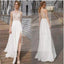 Sheath Open Back Side Slit Cheap Popular Wedding Dresses, WD0123