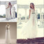 Cap Sleeves Sexy V-neck Side Slit Wedding Dresses, WD0121