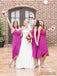 Modern V-neck Tea-length Simple Cheap Bridesmaid Dresses, BD0579