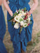 Modest A-line Floor-length V-neck Long Chiffon Bridesmaid Dresses, BD1032