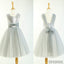 Round Neck Silver Sequin Tulle Pretty Little Girl Dresses For Wedding Party, Flower Girl Dresses, FG003