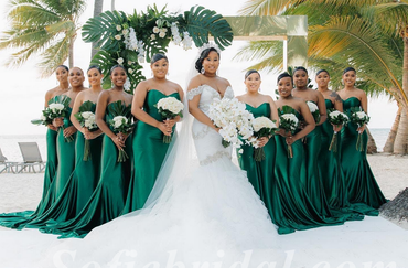 Sexy Soft Satin Sweetheart Mermaid Trailing Floor Length Bridesmaid Dressses, SFWG00459