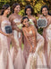 Sparkly Mermaid Sweetheart Sequins And Tulle Long Bridesmaid Dresses, BD1055