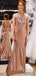 Sheath Halter Sleeveless Fulle Sequins Long Prom Dresses With Split, PD0107