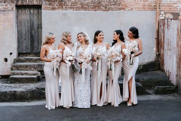 Mermaid Spaghetti Straps V-neck Long Bridesmaid Dresses With Slit, BD1119