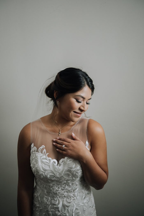 A-line Illusion Sleeveless Lace Appliques Wedding Dresses, WD0505