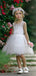 Round Neck Sleeveless Lace Knee-length Flower Girl Dresses, FG0115