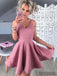 Spaghetti Straps Pink Cheap 2018 Homecoming Dresses Under 100, CM402