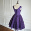 Purple V-neck Tulle Homecoming Dresses, Special Design For 2017 Homecoming, SF0089