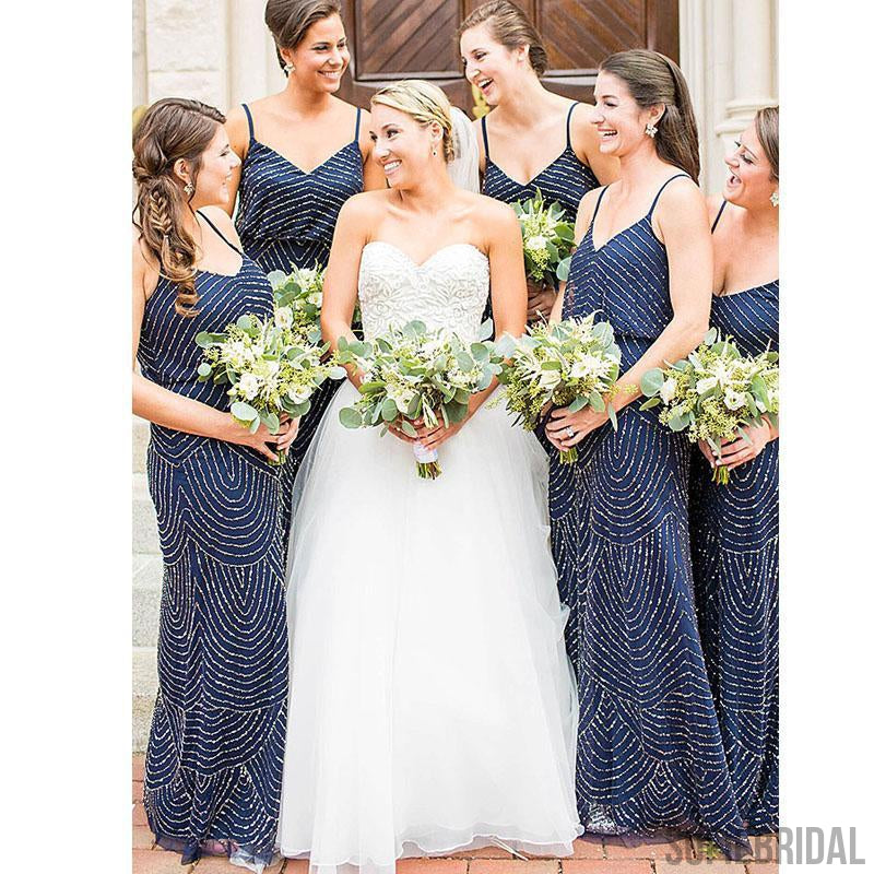 Navy Bridesmaid Dresses, Special Wedding Party Dresses, Cheap Bridesmaid Dresses, PD0424
