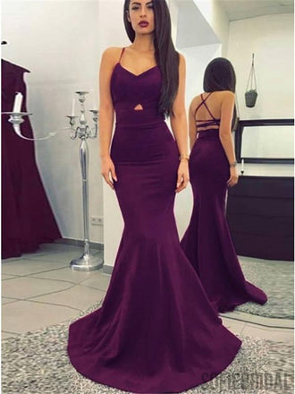 Simple Mermaid Prom Dresses, Sexy Prom Dresses, Purple Prom Dresses, Long Prom Dresses, PD0630