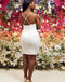 Charming Special Fabric Spaghetti Straps Cowl Criss-Cross Short Homecoming Dresses,HD0196