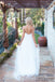Simple Elegant Long A-line Ivory Tulle Wedding Dresses, WD0295