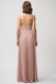 Spaghetti Straps V-neck High Low Blush Pink Bridesmaid Dresses, BD1066