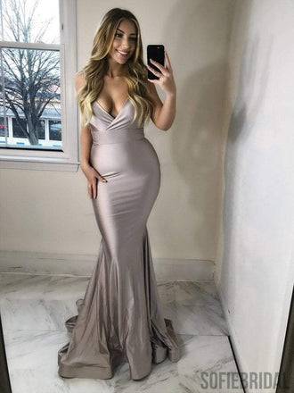 Sexy Mermaid Prom Dresses, Elastic Satin Prom Dresses, Long Prom Dresses, PD0670