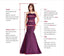 Sheath V-neck Floor-length Navy Blue Simple Bridesmaid Dresses, BD0570