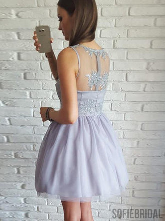Lace Tulle Homecoming Dresses, Simple Homecoming Dresses, Popular Homecoming Dresses, CM501