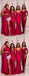 Mismatched Red Satin Floor Length Mermaid Bridesmaid Dresses, SFWG00425