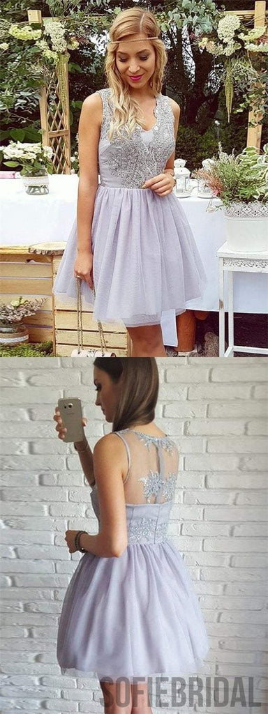 Lace Tulle Homecoming Dresses, Simple Homecoming Dresses, Popular Homecoming Dresses, CM501