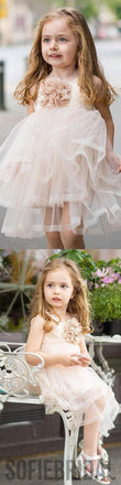 Lovely Satin Top Flower Girl Dresses, Cute Tulle Tutu Dresses for wedding,  FG024