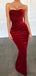 Strapless Red Velvet Long Mermaid Sexy Prom Dresses, PD0875